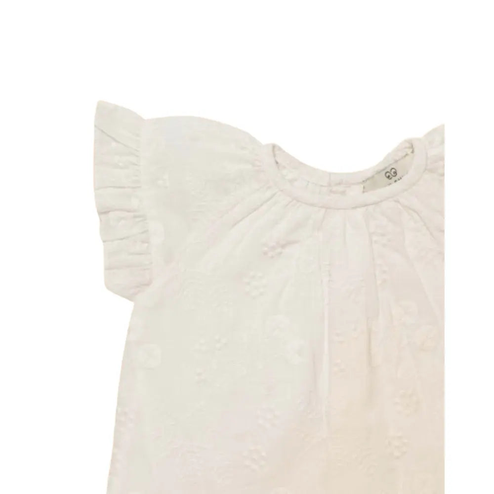 Early Sunday Kitty Baby Blouse &amp; Bloomer Set - Ivory
