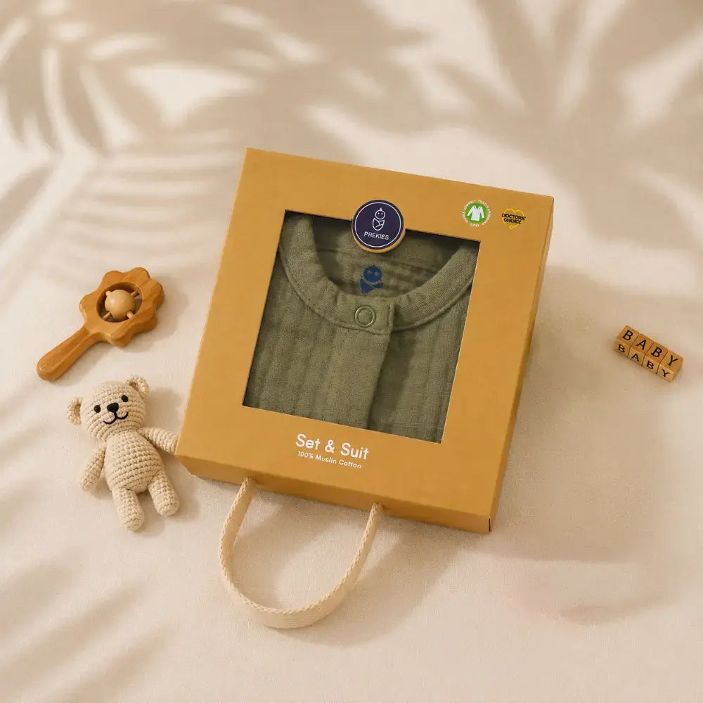 Prekies Muslin Clothing Set - Olive