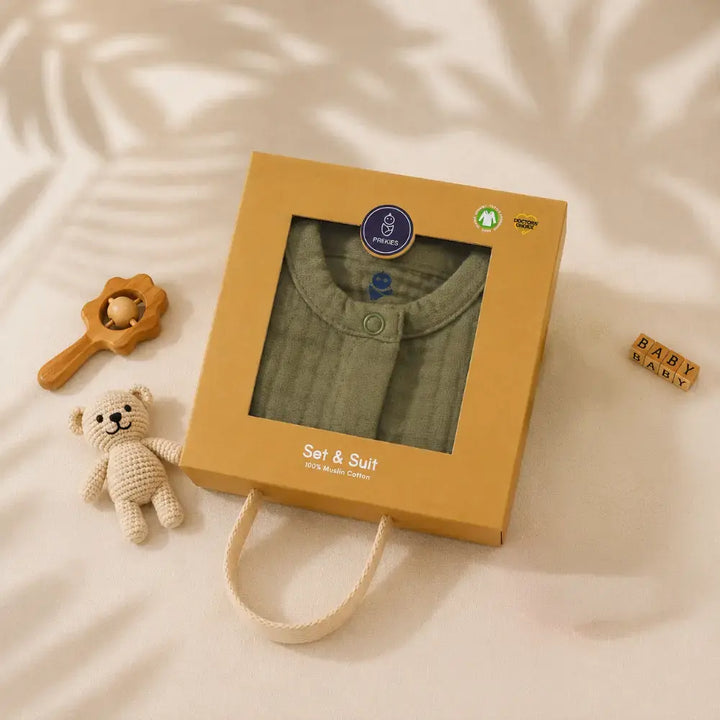 Prekies Muslin Clothing Set - Olive
