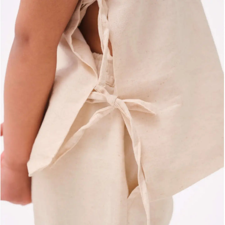 Krawl Kids Linen Tie Top - Beige