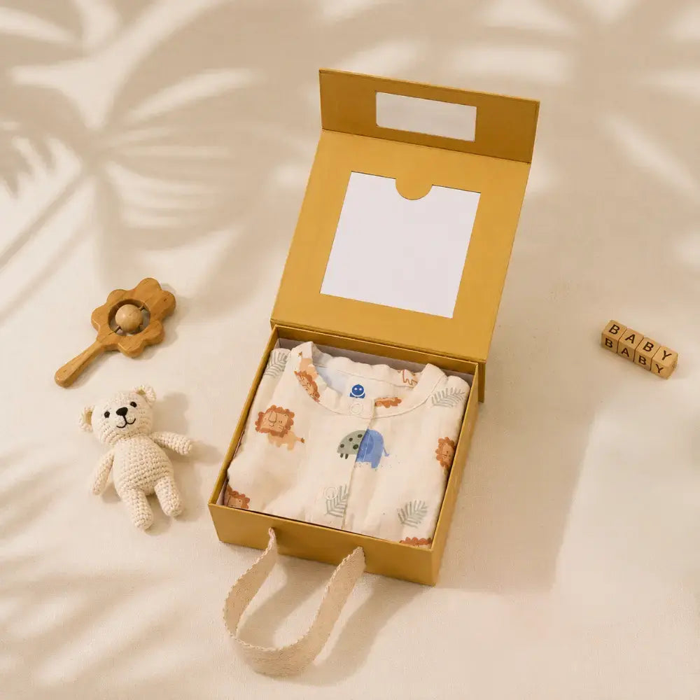 Prekies Muslin Clothing Set Safari Trail Lion Print - Multi