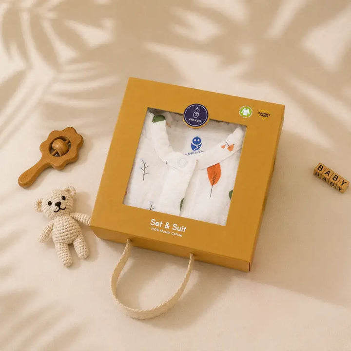 Prekies Muslin Clothing Set Little Explorer With Cycle Print - Multi