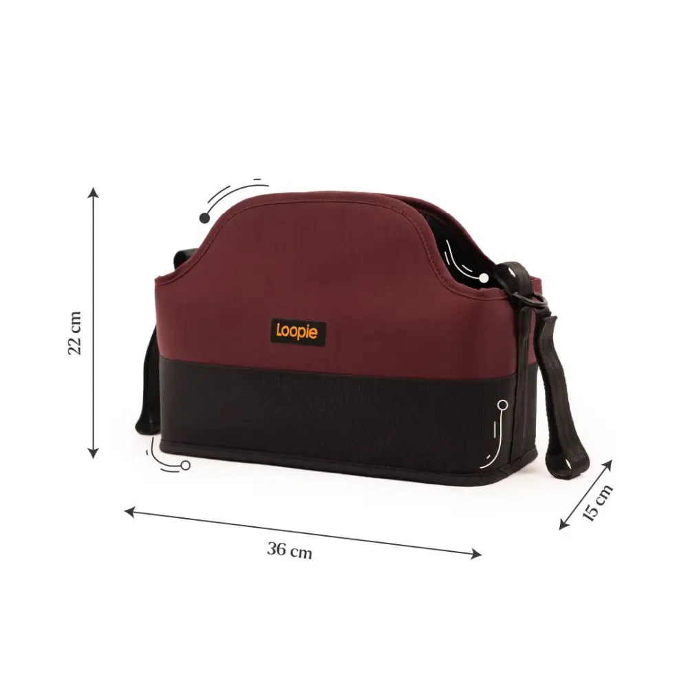 Loopie Organiser Bag - Maroon Mulberry