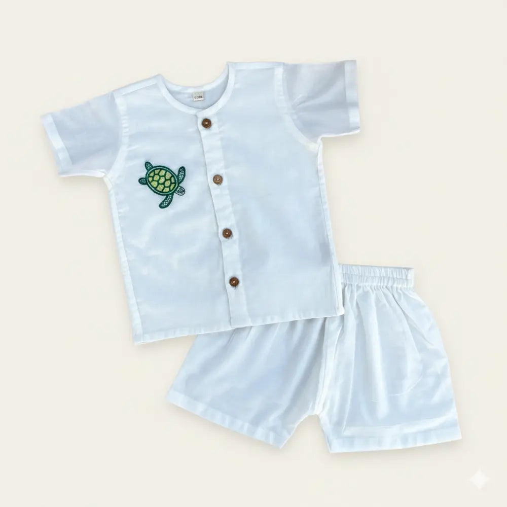 Bhaakur Organic Cotton Turtle Jhabla Set