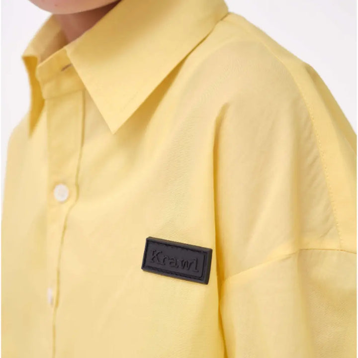Krawl Kids Oversized Poplin Shirt - Yellow