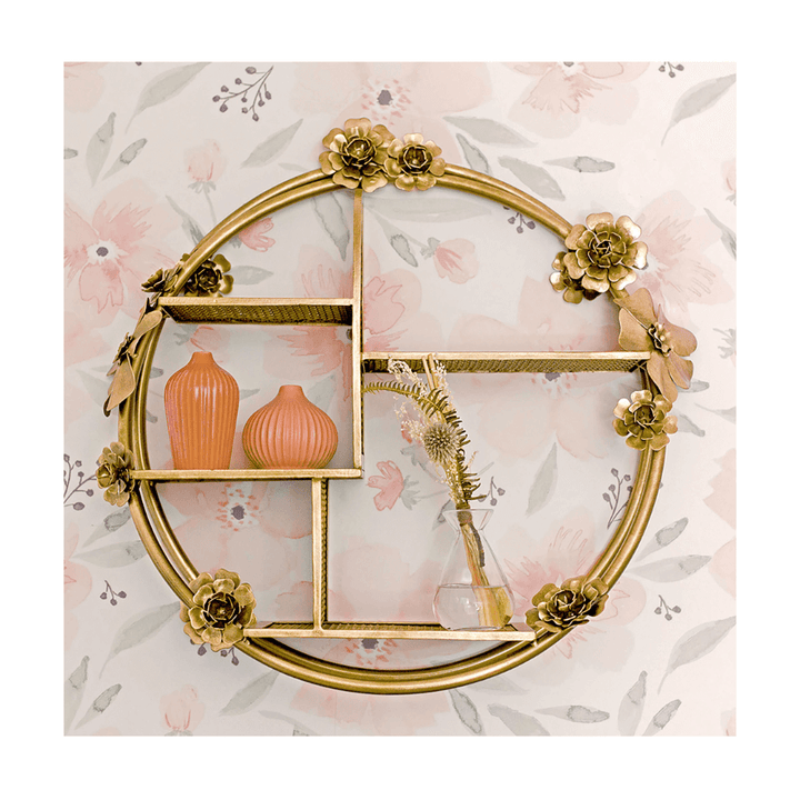 Crane Baby Flower Shelf Wall Decor 