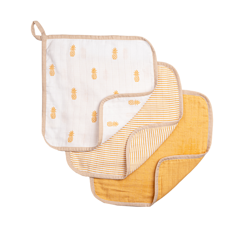 Masilo Organic Muslin Washcloths - Set of 3