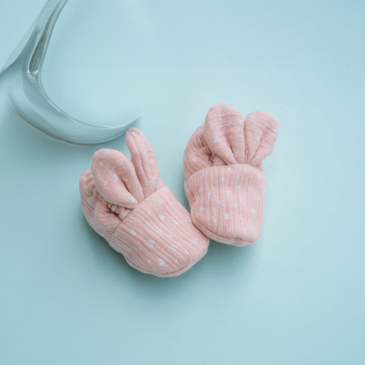 PureCloth.Co Bunny Booties - Pink Heart