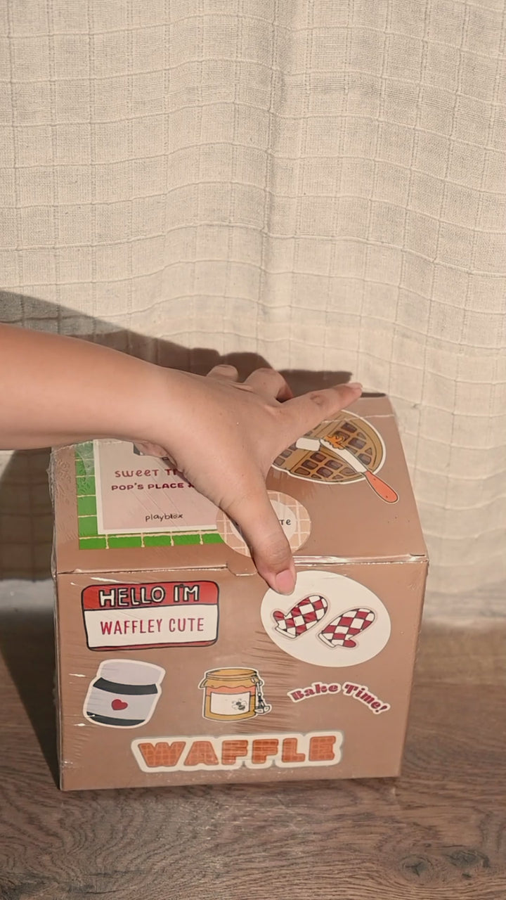 Playbox Wooden Waffle Maker Pretend Play Cooking Toy