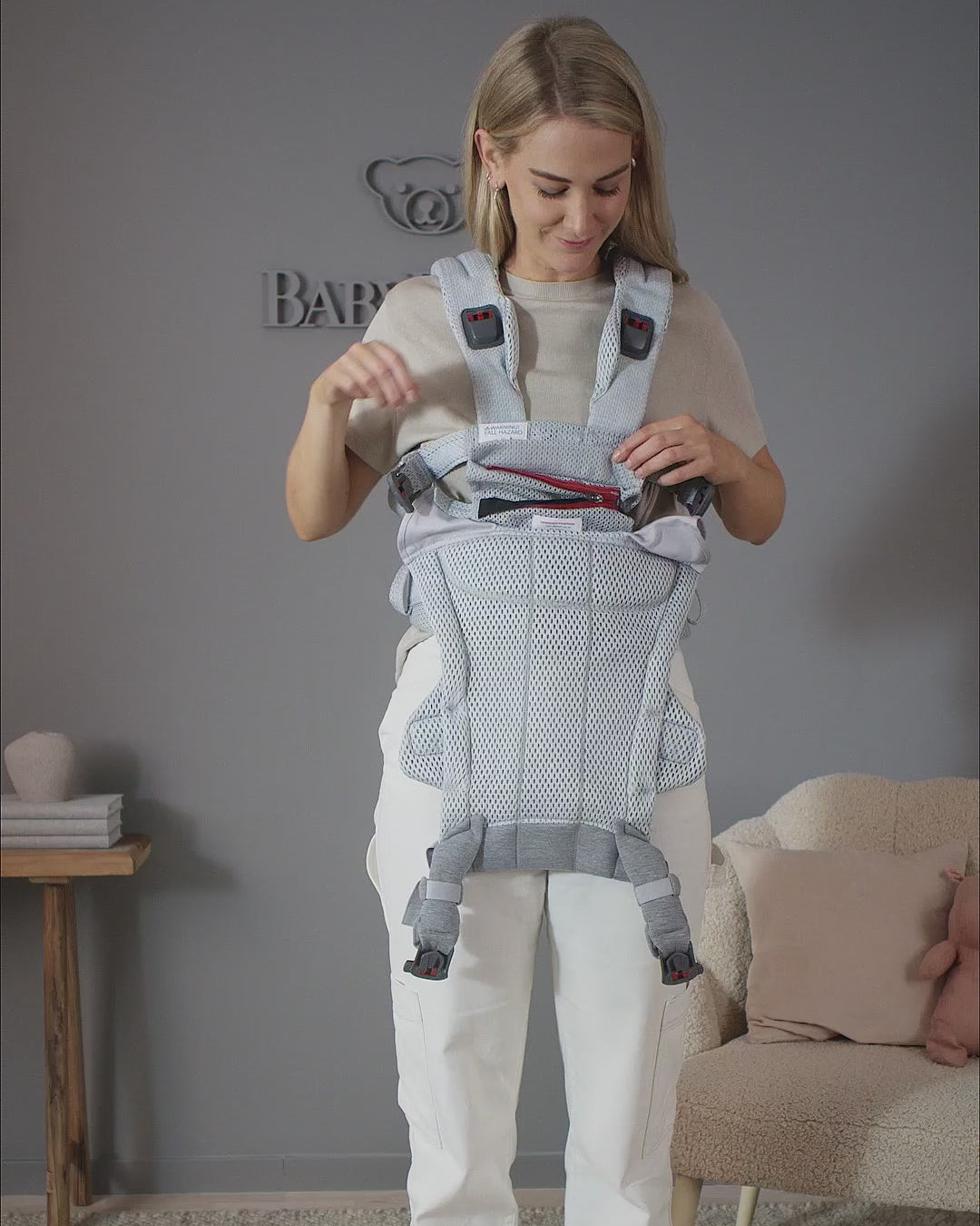 BabyBjorn Baby Harmony Carrier, 3D Mesh, Lightweight, Soft &amp; Breathable Newborn to Toddler Carrier, Adjustable Waistbelt &amp; Cross Straps, 4 Carry Positions, Birth - 3 Years (3-15Kgs) - Silver