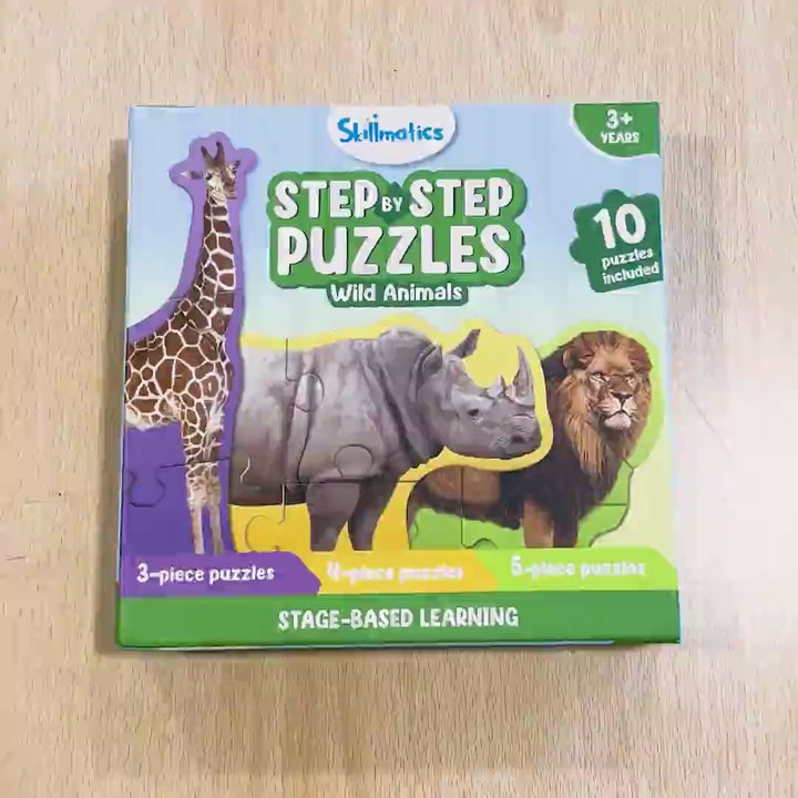 Skillmatics Step By Step Puzzle - Wild Animals