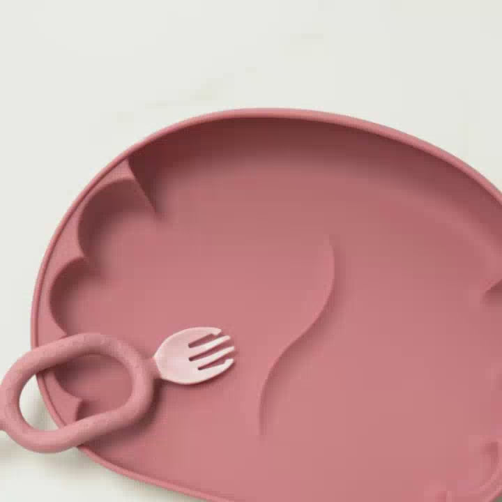 Bibado Learning Curve Weaning Plate – Blush