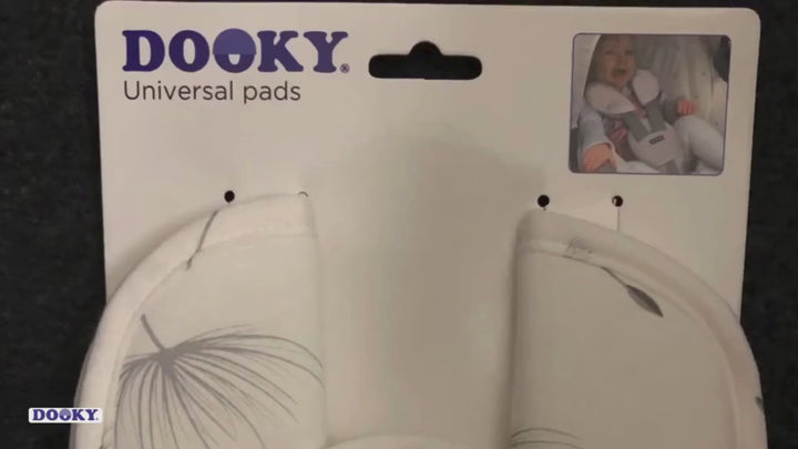 Dooky Baby Universal Car Seat Belt Pads 0+ | Soft Washable Cotton – Black