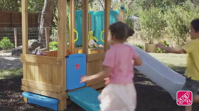 Step2 Woodland Adventure Playhouse &amp; Slide