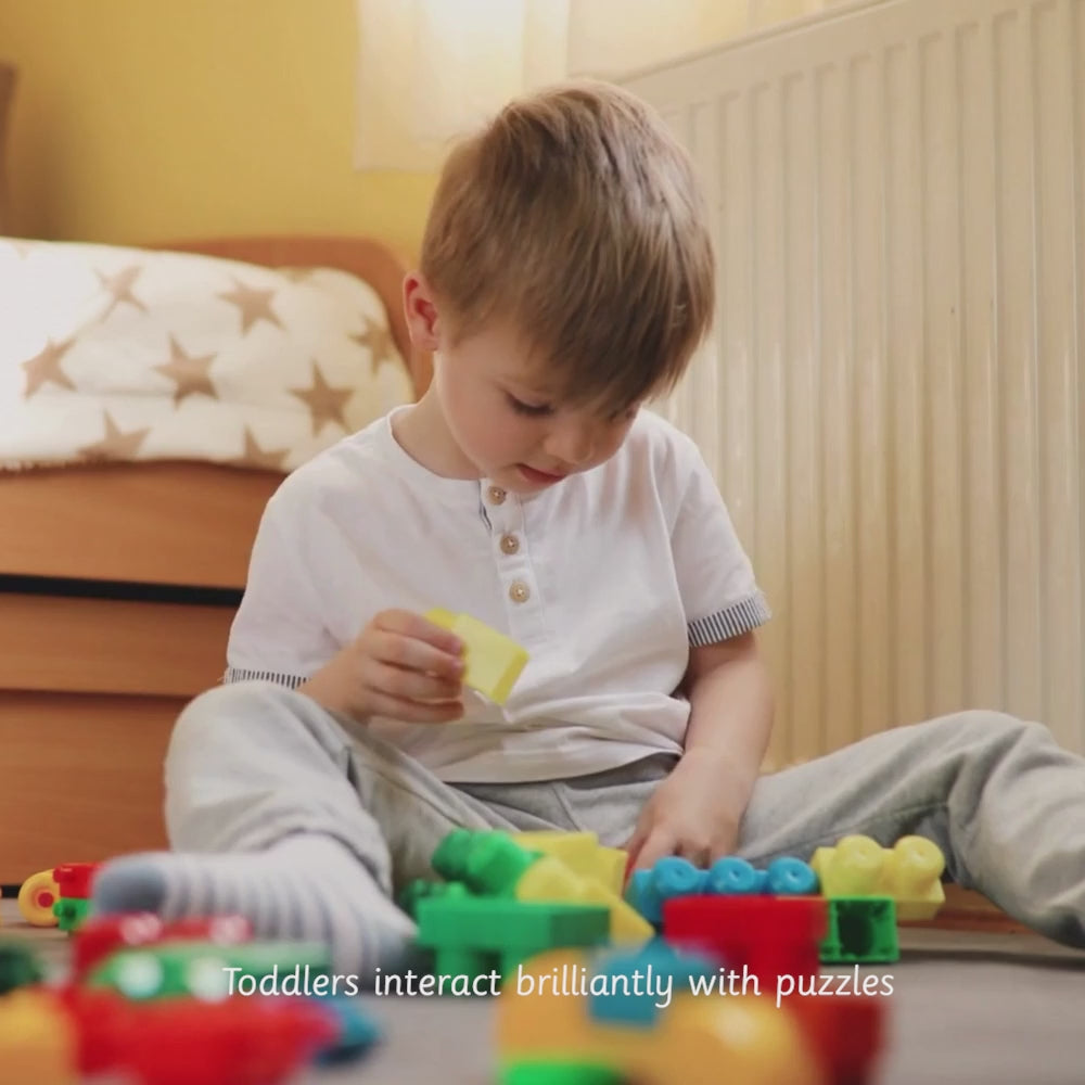Ariro Wooden Chunky Puzzle- Feed The Animals