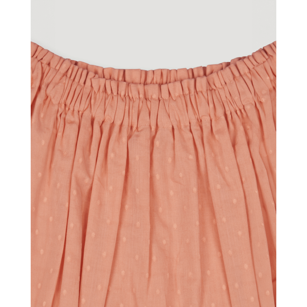 Early Sunday Cotton Dobby Swiss Dots Luna Skirt - Strawberry