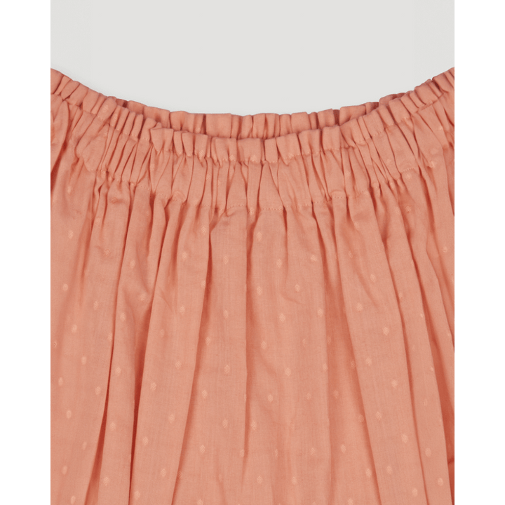 Early Sunday Cotton Dobby Swiss Dots Luna Skirt - Strawberry