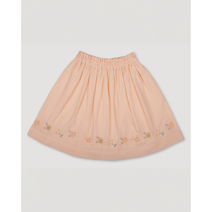 Early Sunday Cotton Seersucker Luna Skirt - Warm Sand