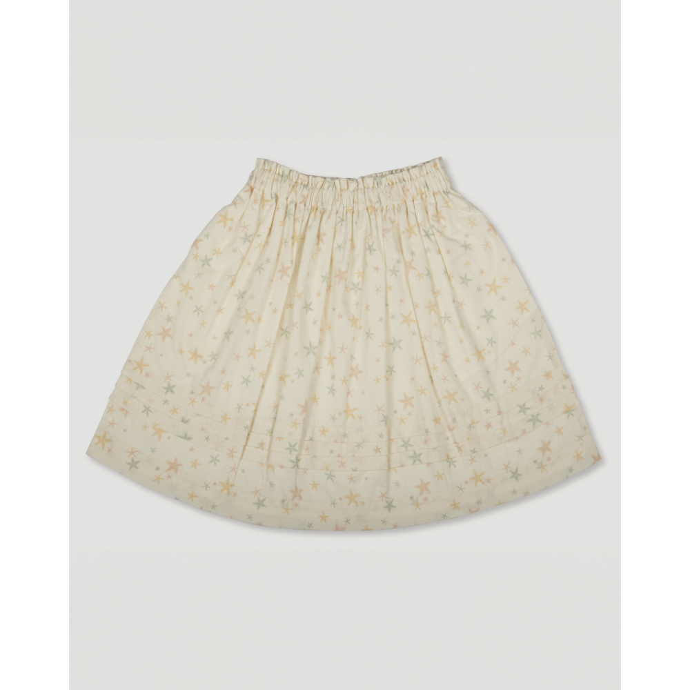 Early Sunday Printed Cotton Cambric Luna Skirt - Star Fish