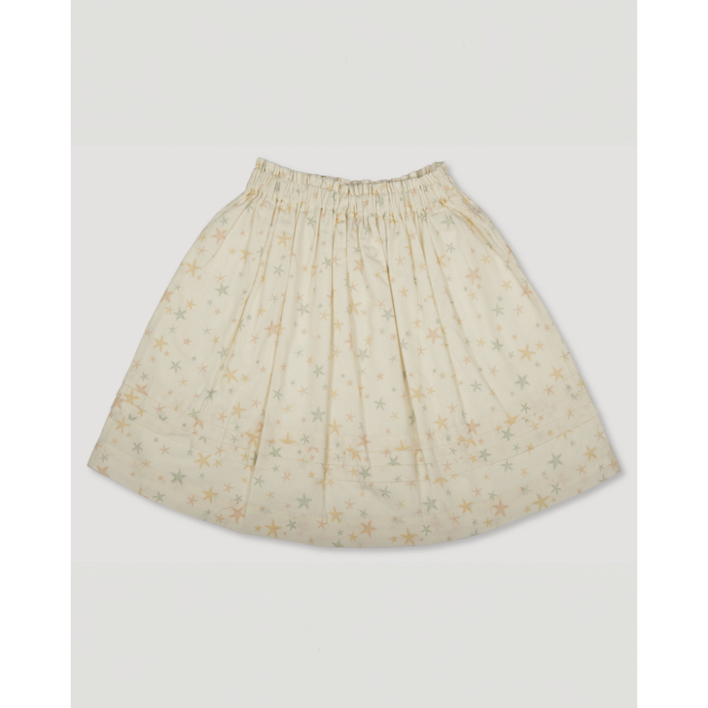Early Sunday Printed Cotton Cambric Luna Skirt - Star Fish