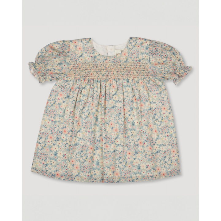 Early Sunday Cotton Cambric Stella Baby Dress &amp; Bloomer - Amelia