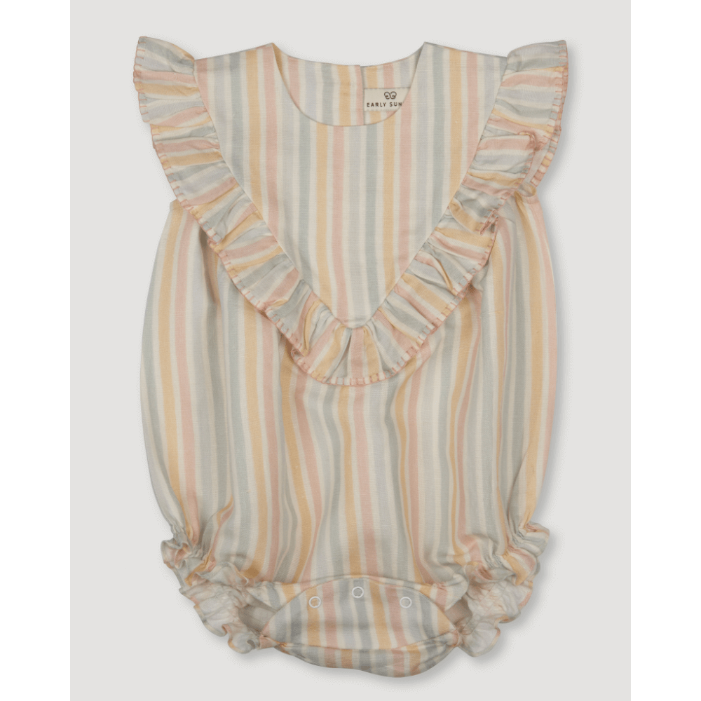 Early Sunday Canvas Lucy Baby Bubble Romper - Summer Stripe