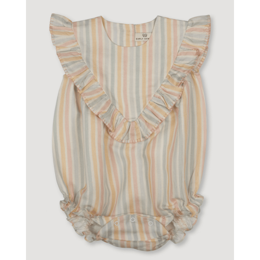 Early Sunday Canvas Lucy Baby Bubble Romper - Summer Stripe