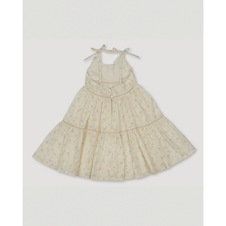 Early Sunday Girls Printed Cotton Cambric Dress - Star Fish