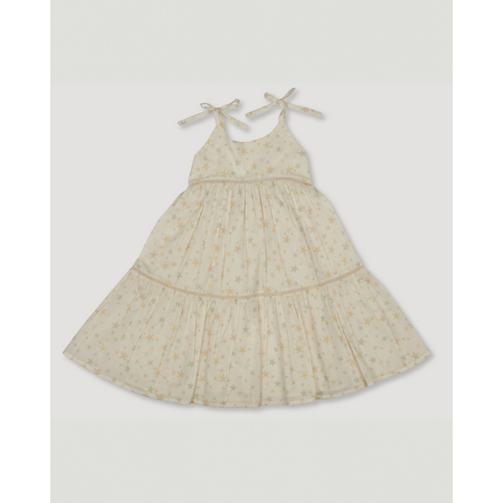 Early Sunday Girls Printed Cotton Cambric Dress - Star Fish