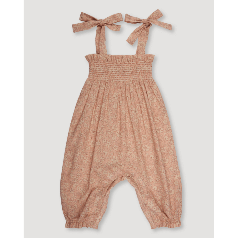 Early Sunday Printed Cotton Cambric Romper - Garden Flower