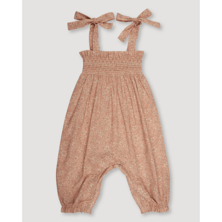 Early Sunday Printed Cotton Cambric Romper - Garden Flower