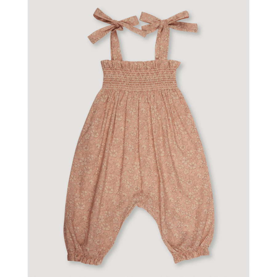 Early Sunday Printed Cotton Cambric Romper - Garden Flower