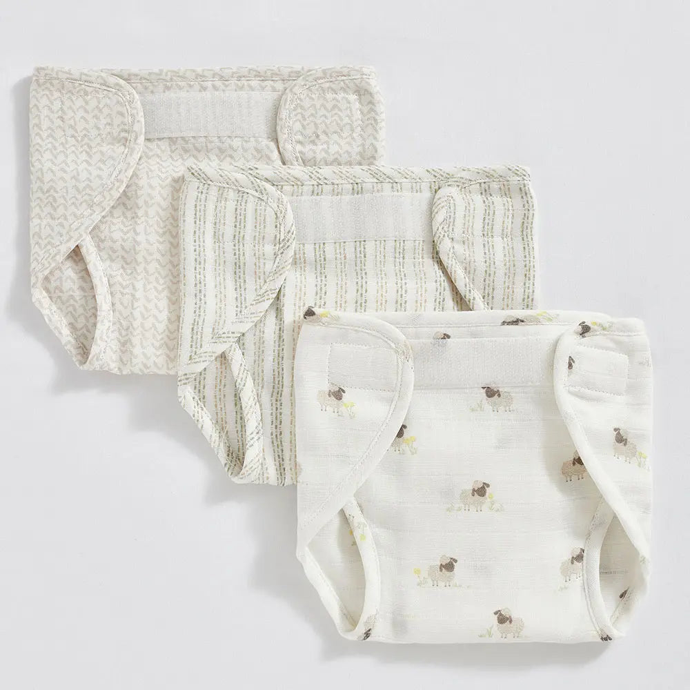 Annasimona Kids Sheep Muslin Nappies - Set of Three
