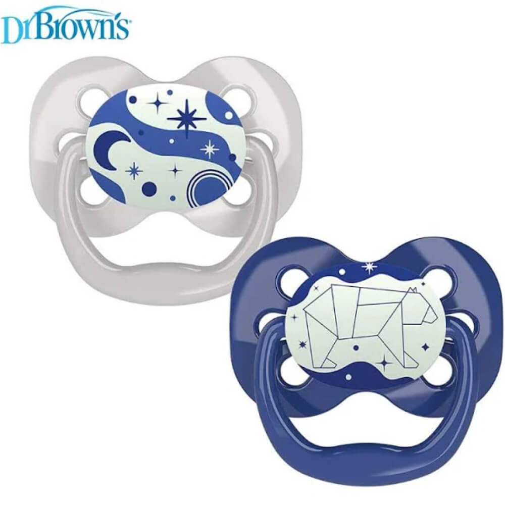 Dr. Brown's Advantage Stage 1 Glow in the Dark Pacifier (Pack of 2)