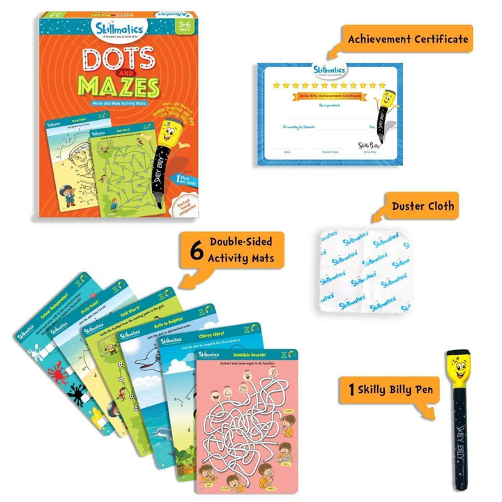 Skillmatics Dots and Mazes - Reusable Activity Mats