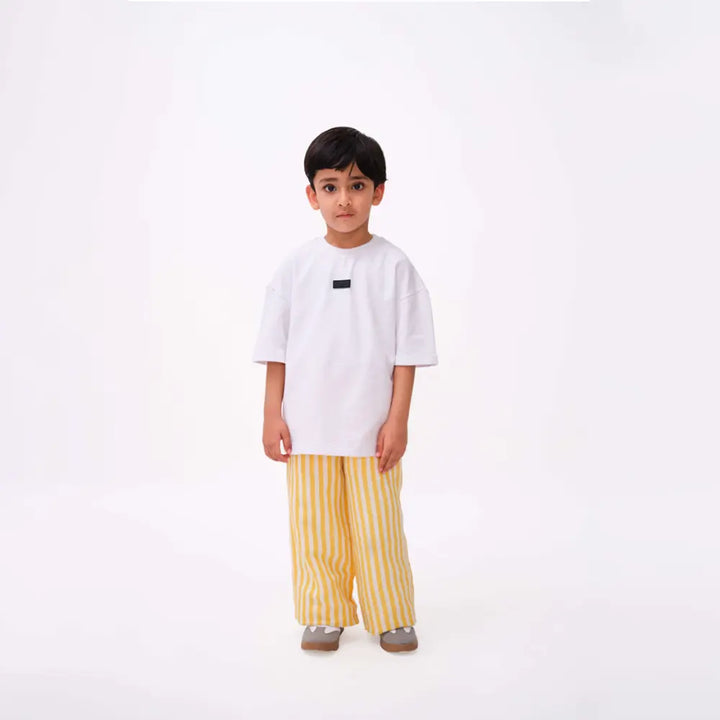 Krawl Kids Striped Pants - Yellow &amp; White