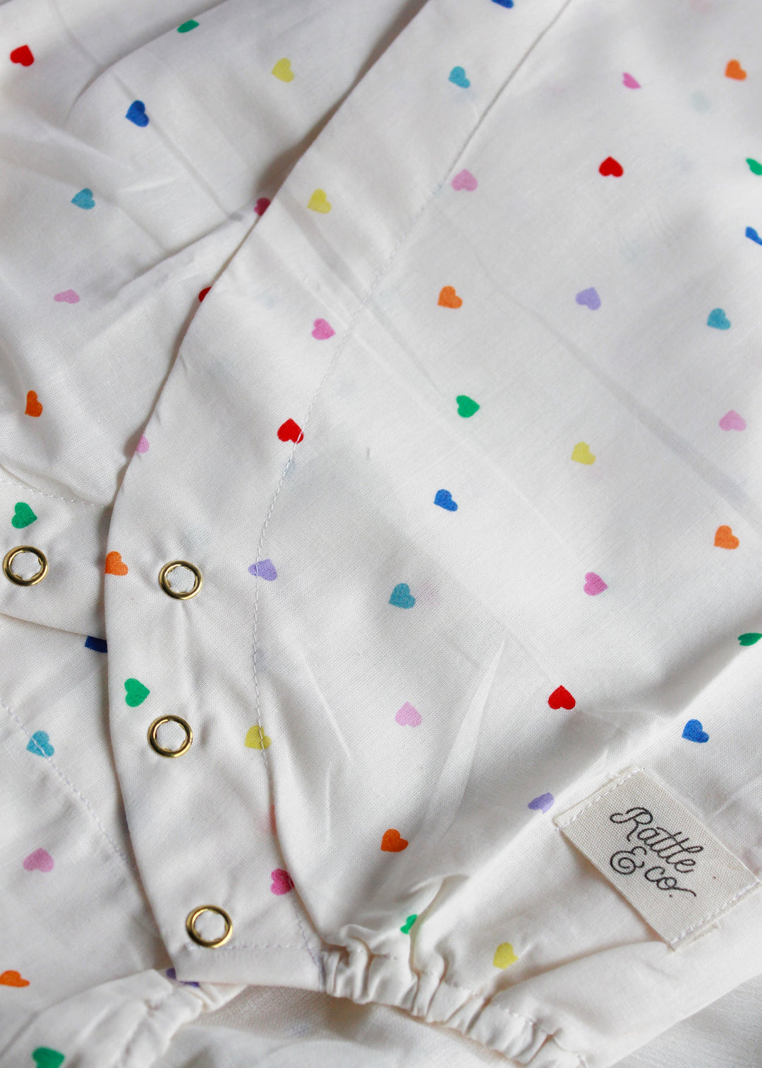 Rattle &amp; Co. A Heart Party Kimono Style Romper