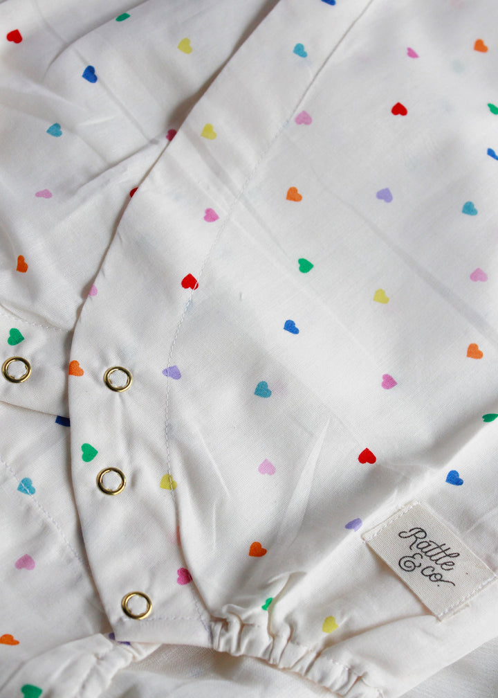 Rattle &amp; Co. A Heart Party Kimono Style Romper