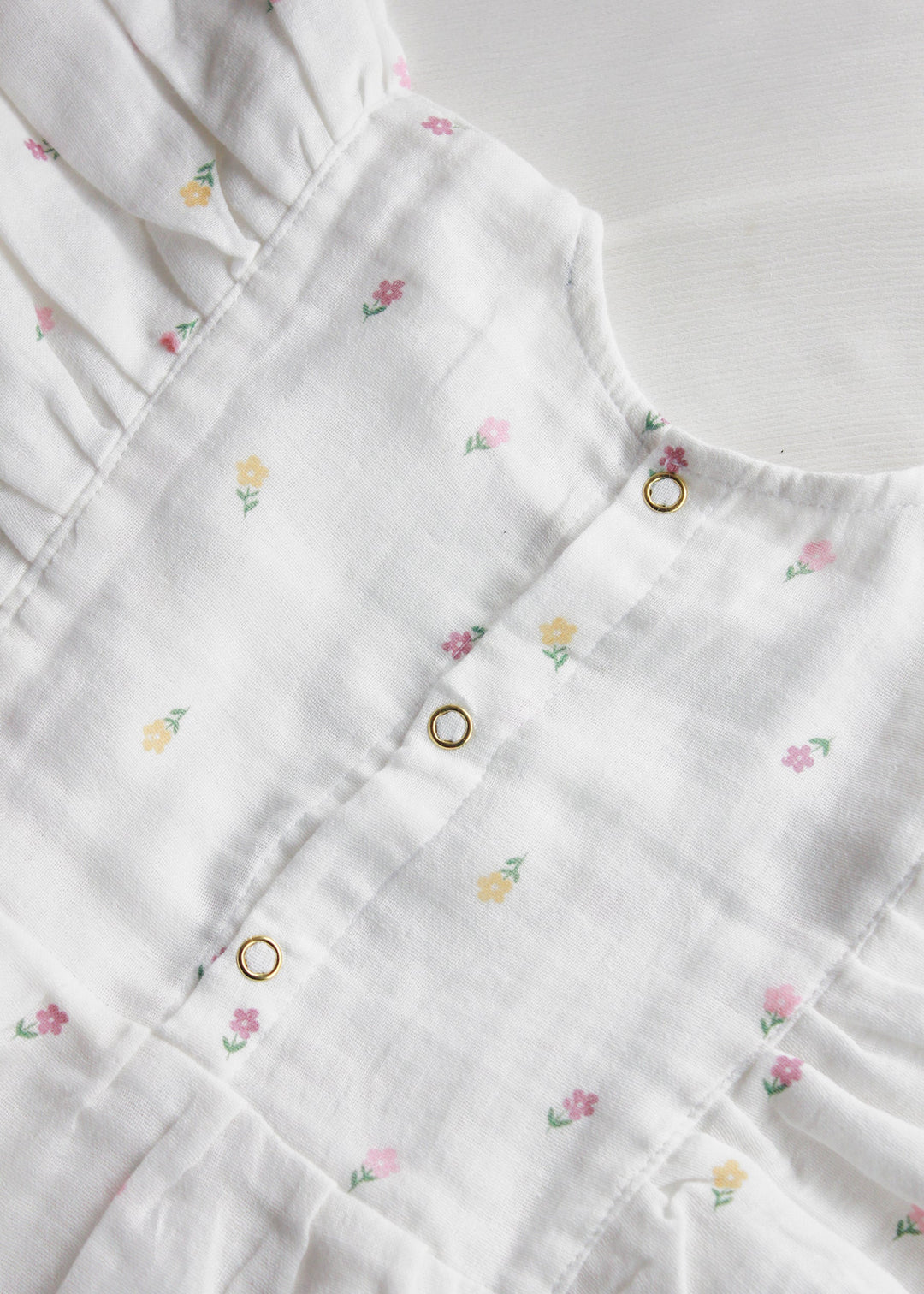 Rattle &amp; Co. Magic Meadowns Puff Sleeve Romper