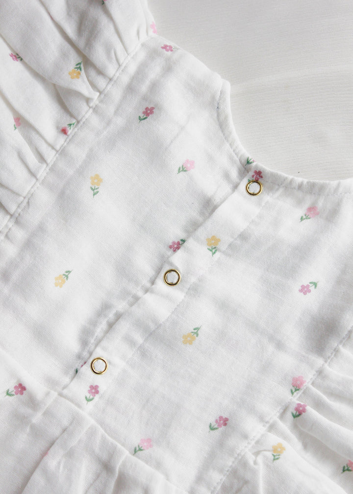 Rattle &amp; Co. Magic Meadowns Puff Sleeve Romper