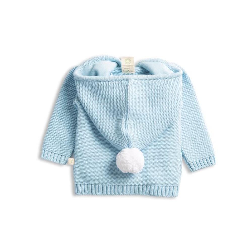 Tiny Twig Knitted Hoodie Soft Blue