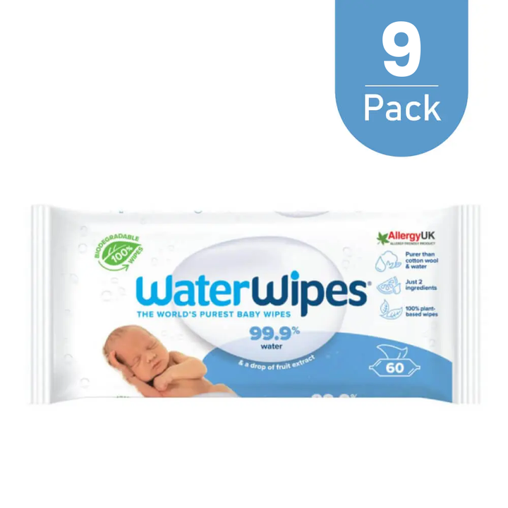 WaterWipes – The World’s Purest Baby Wipes, Pack of 9
