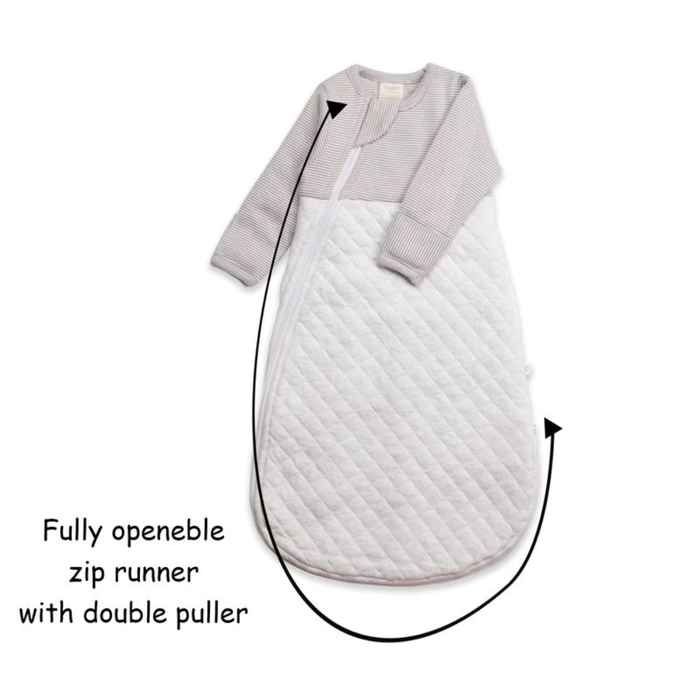 Tiny Twig Quilted Sleeping Bag- Grey Marl