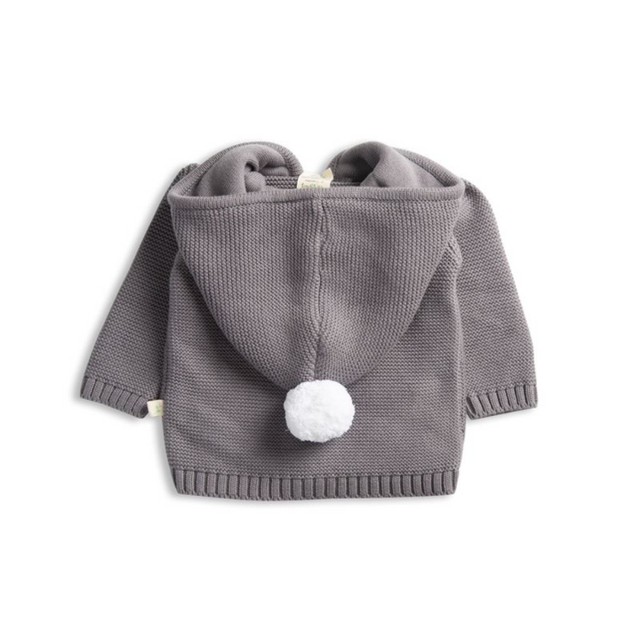 Tiny Twig Knitted Hoodie Soft Grey