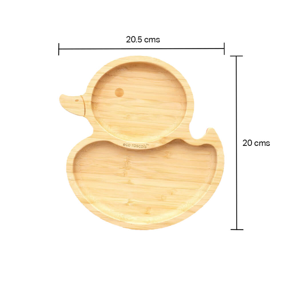 Bamboo Duck Suction Plate -Yellow