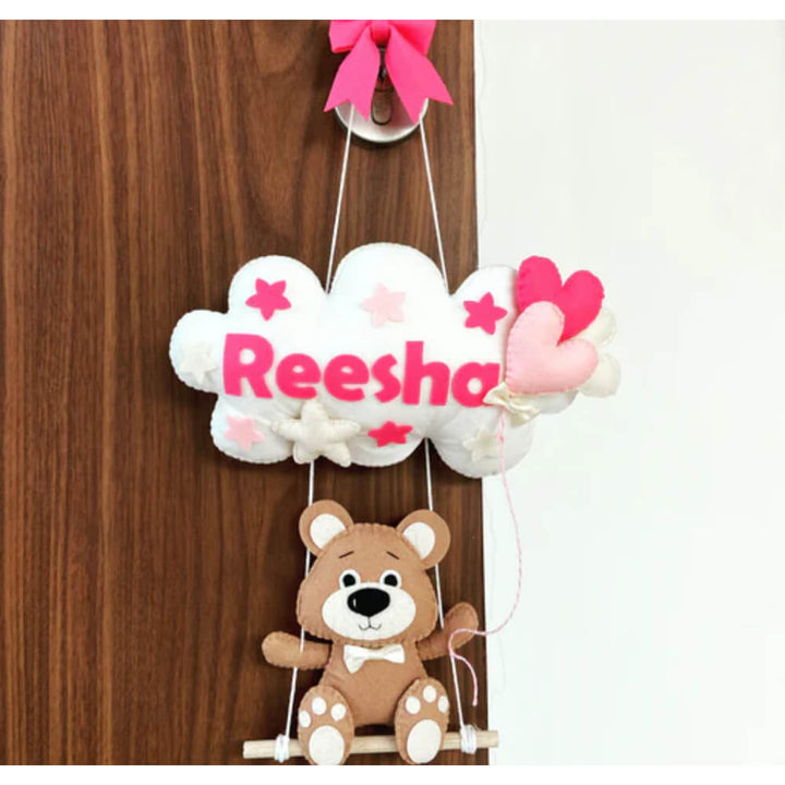 #color_Teddy-Bear-On-a-Swing-Personalised-Wall-Hanging