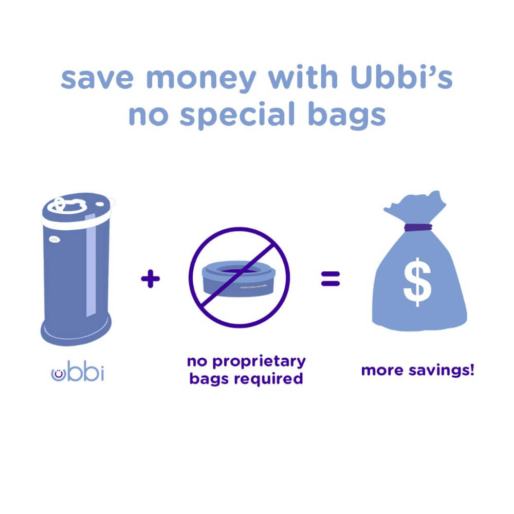 Ubbi Steel Odor Locking Diaper Pail - Ivory