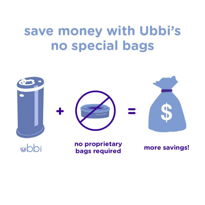 Ubbi Steel Odor Locking Diaper Pail - Ivory