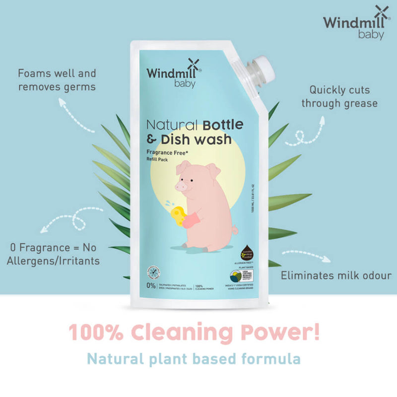 Natural Bottle & Dish Wash Refill Pack - 1000 ml