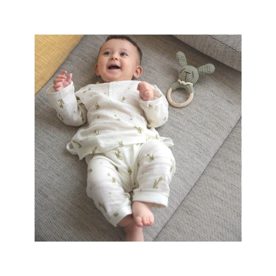 Dulaar Organic Muslin Loungewear Set - Green Zen